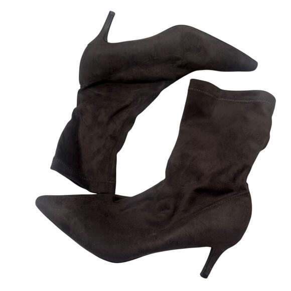 H Halston Women's Brown Girona Stiletto Heeled Dress Booties Size 8.5 NWOT - Picture 6 of 10